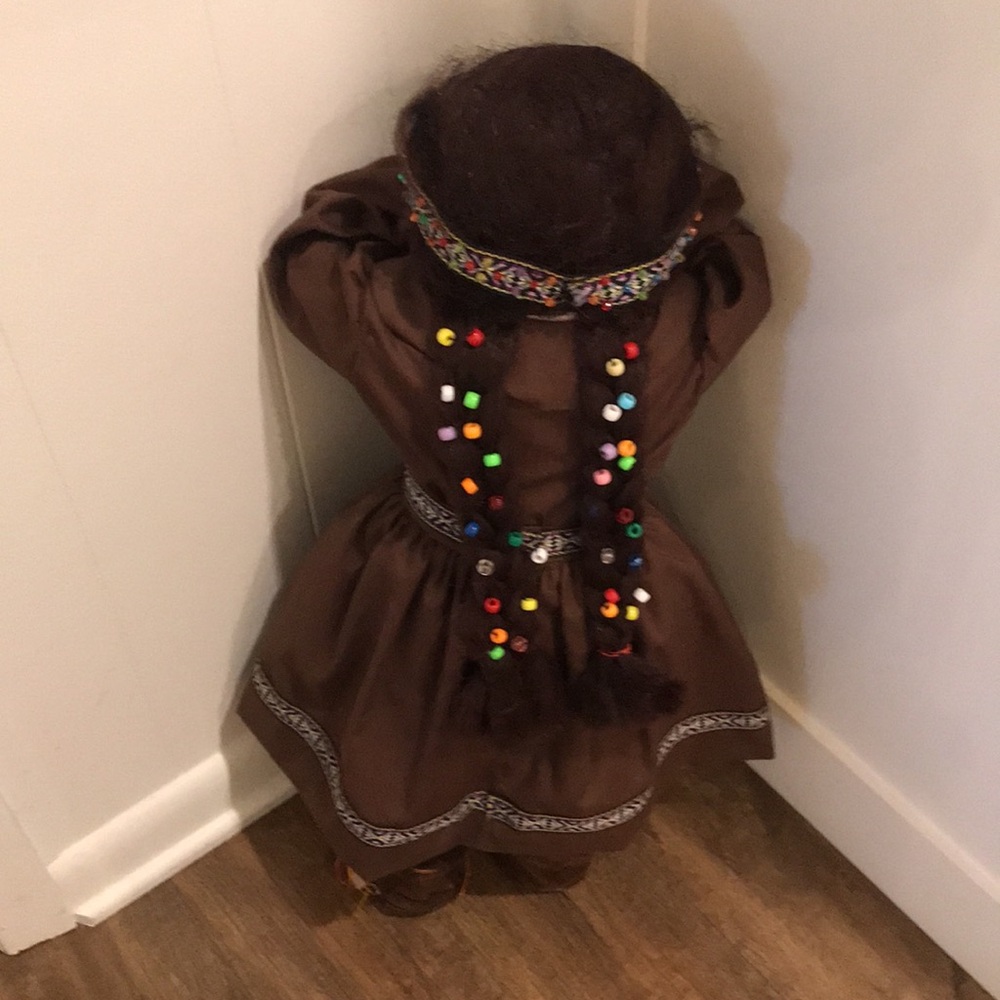 Vintage Time Out Doll Native American Girl 26 Inches 1980s Hide and Seek Indian - Picture 8 of 8